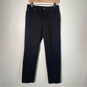 Peck & Peck Collection Black Casual Pants Size 8